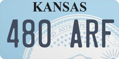 KS license plate 480ARF