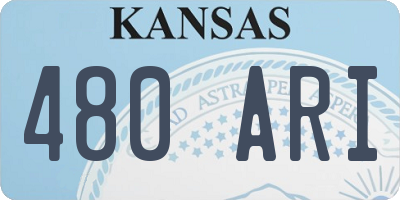 KS license plate 480ARI