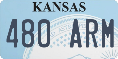 KS license plate 480ARM