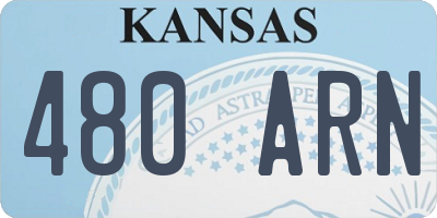 KS license plate 480ARN