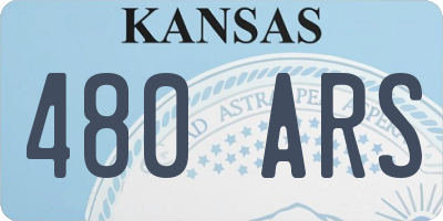 KS license plate 480ARS