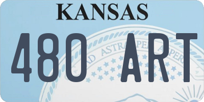 KS license plate 480ART