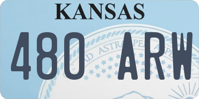 KS license plate 480ARW