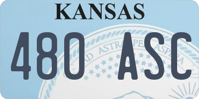 KS license plate 480ASC