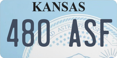KS license plate 480ASF