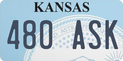 KS license plate 480ASK
