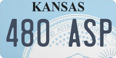 KS license plate 480ASP
