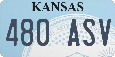 KS license plate 480ASV