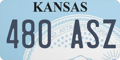 KS license plate 480ASZ