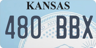 KS license plate 480BBX