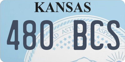 KS license plate 480BCS
