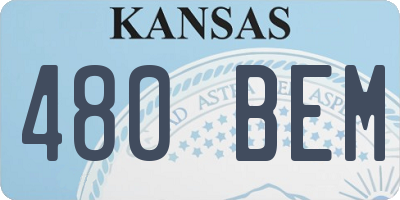 KS license plate 480BEM