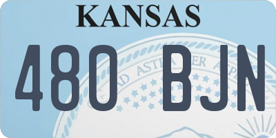 KS license plate 480BJN