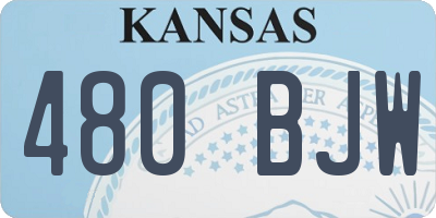 KS license plate 480BJW
