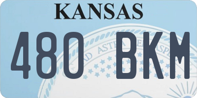 KS license plate 480BKM