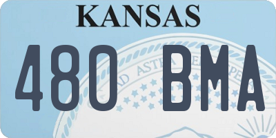 KS license plate 480BMA