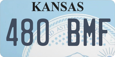 KS license plate 480BMF