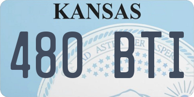 KS license plate 480BTI