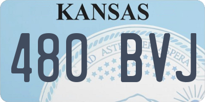 KS license plate 480BVJ
