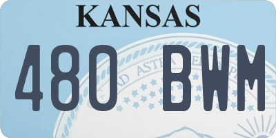 KS license plate 480BWM