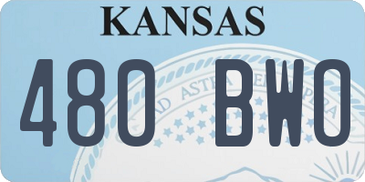 KS license plate 480BWO