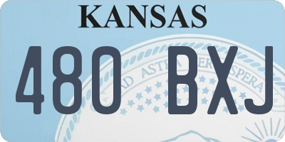 KS license plate 480BXJ