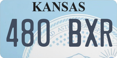 KS license plate 480BXR