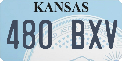 KS license plate 480BXV