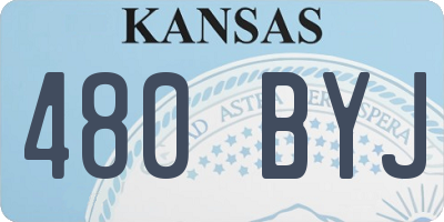 KS license plate 480BYJ
