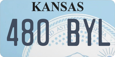 KS license plate 480BYL
