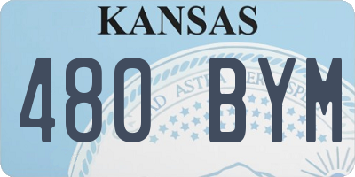 KS license plate 480BYM