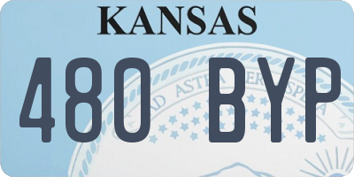 KS license plate 480BYP