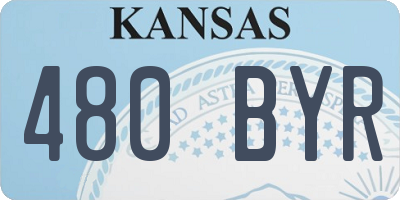 KS license plate 480BYR