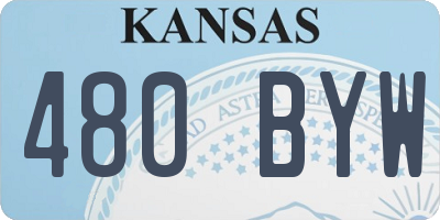 KS license plate 480BYW
