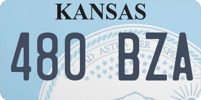 KS license plate 480BZA
