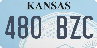 KS license plate 480BZC
