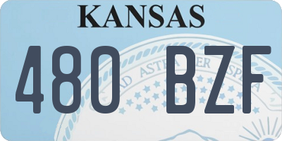 KS license plate 480BZF