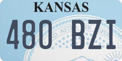 KS license plate 480BZI