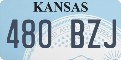 KS license plate 480BZJ
