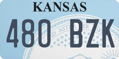KS license plate 480BZK