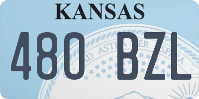 KS license plate 480BZL