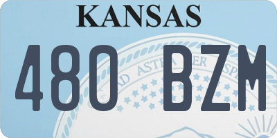 KS license plate 480BZM