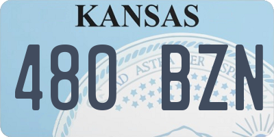 KS license plate 480BZN