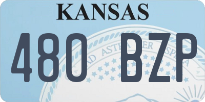 KS license plate 480BZP