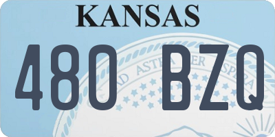 KS license plate 480BZQ