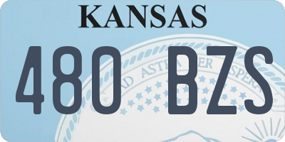 KS license plate 480BZS