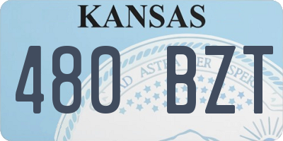 KS license plate 480BZT