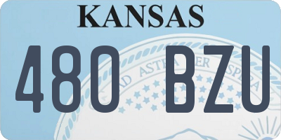 KS license plate 480BZU