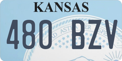 KS license plate 480BZV