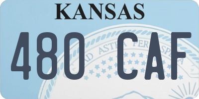 KS license plate 480CAF